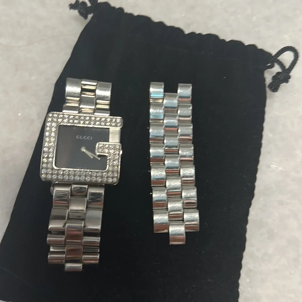 Gucci 3600M G Diamond Bezel Stainless Steel Watch - Picture 8 of 9